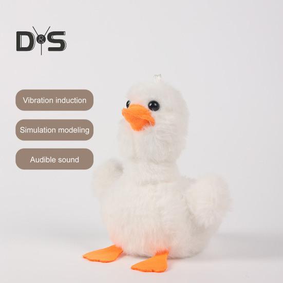 Электрическая игрушка-головоломка для кошек, перезаряжаемая, хлопающая утка, портативная, против укусов, интерактивная игрушка для кошек, бьющая крыльями утка, котенок, плюшевые игрушки