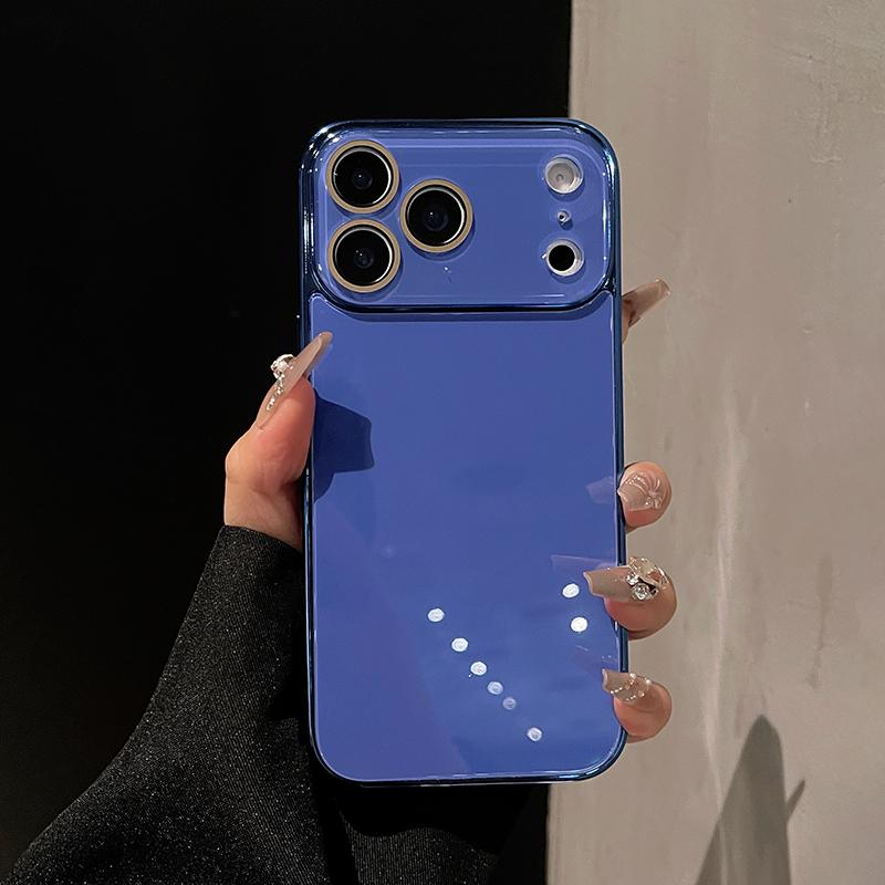 Роскошный чехол из закаленного стекла для iPhone 17 16 15 14 13 12 11 Pro Max Plus Кристальная защита объектива Позолоченный бампер Жесткий чехол