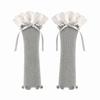 1 Pair Long Length Ruffle Sleeves For Women Elastic Ruffle Cuff Lace Elbow Sleeves  for Women