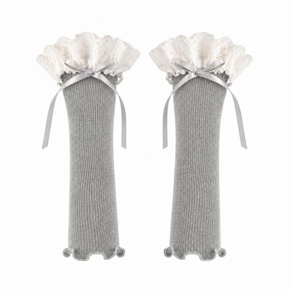 1 Pair Long Length Ruffle Sleeves For Women Elastic Ruffle Cuff Lace Elbow Sleeves for Women