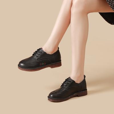 Туфли для мамы весенне-осенние повседневные на мягкой подошве удобные женские туфли для среднего и пожилого возраста одинарные туфли нескользящие кожаные туфли для женщин среднего возраста