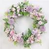 Rose 40cm Artificial Peony Flower Wreath Garland Door Hanging Decor Spring Round