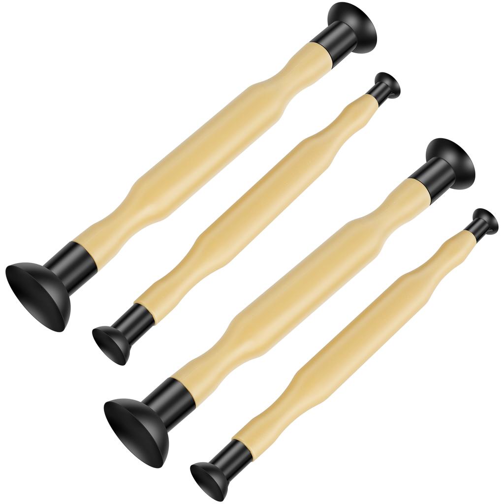 4PCS Valve Lapping Sticks Plastic Grip with Suction Cup Reusable for Car Motorcycle Cylinder Engine Valves Dust Grinding Tool