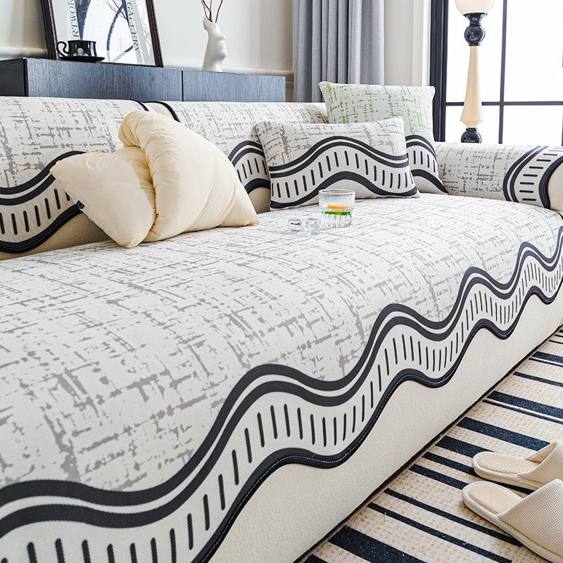 Ice Silk Sofa Cushion Summer Simple Modern Non-Slip Mat Cushion New Summer Cool Sofa Cover Towel