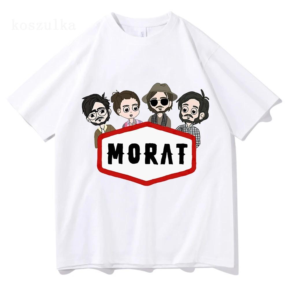 Morat Si Ayer Fuera Hoy Тур по США Футболка 2026 Мужская/Женская Харадзюку Винтажная Графическая Футболка Классическая Унисекс Высококачественные Хлопковые Рубашки