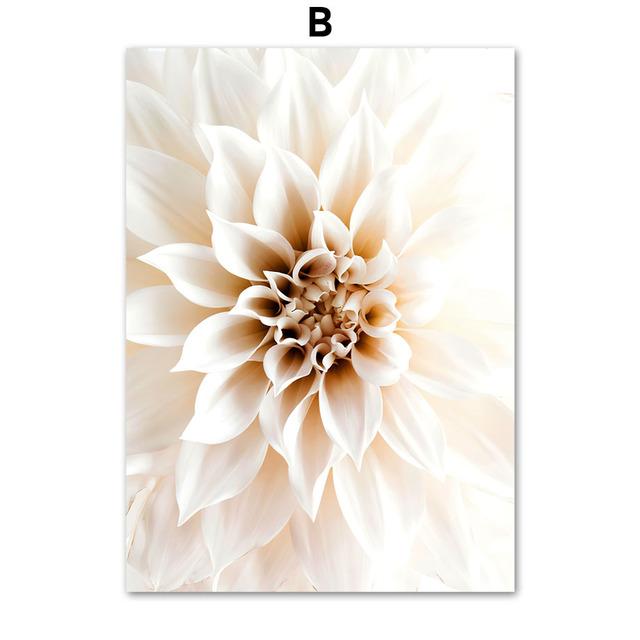 Скандинавский бежевый цветок одуванчика, растение, перо, холст, картина, настенная живопись, природа, художественные постеры, принты, фотографии для гостиной, домашний декор