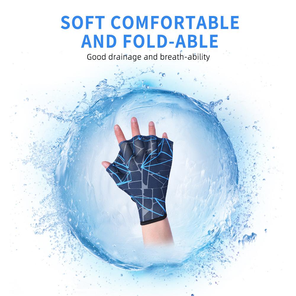 Перчатки для плавания Нескользящие Регулируемые Дышащие и быстросохнущие для мужчин и женщин Дизайн с принтом для