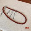 Red Black Beaded Auspicious Necklaces for Women Chinese Glass Beads Necklace Exquisite Elegant Choker Jewelry Accessories