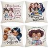 New Best Friend Creative Quotes Line Pillowcase Living Room Sofa Bedside Pillow