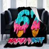 1PC Custom Name Dessert Number Celebration flannel blanket versatile,all-season throw suitable for the living room,bedroom,camping,travel,and gift