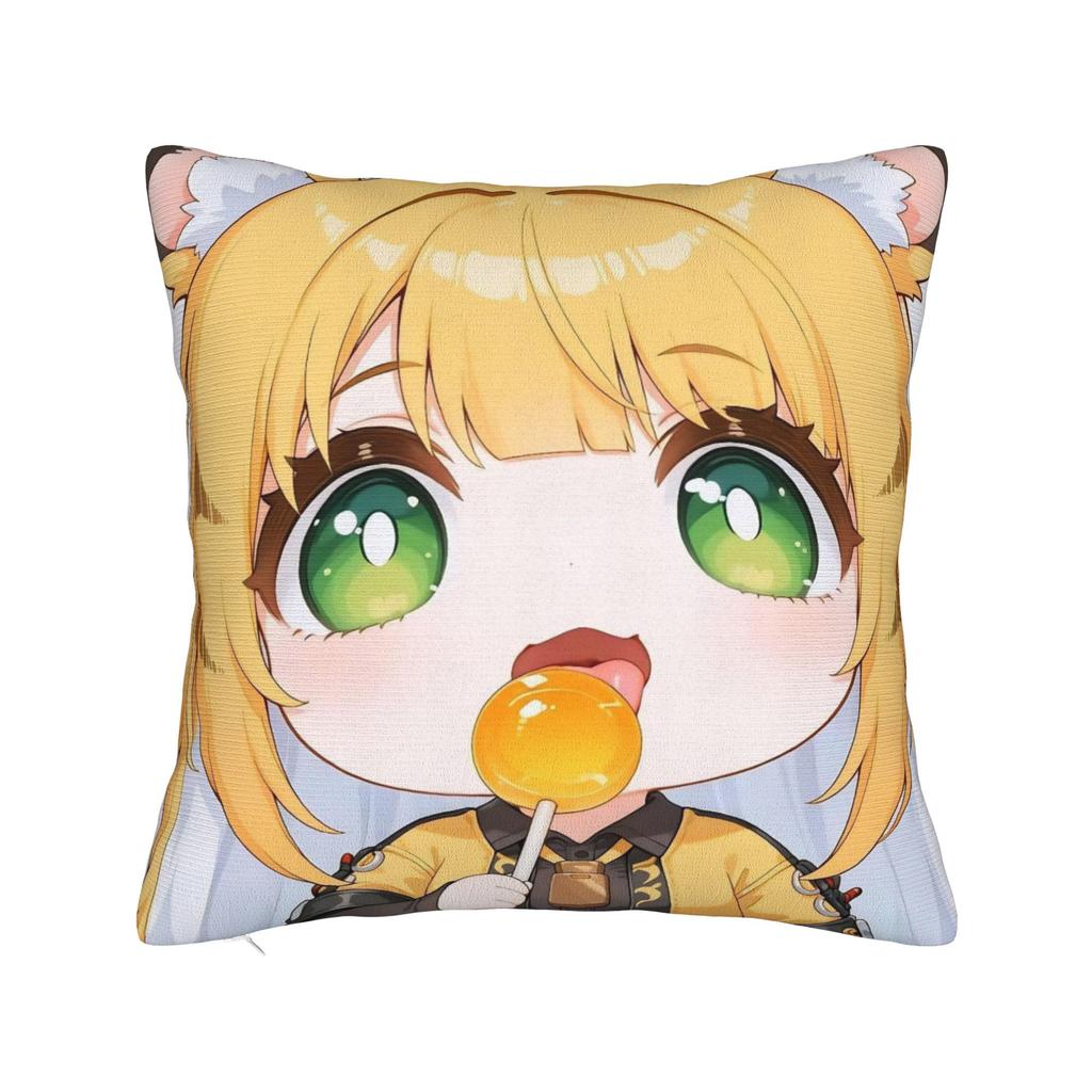 Zenless Zone Zero Ellen Joe Chibi Head Morcaworks Pillowcase Soft Polyester Cushion Cover Decoration Pillow Case Cover Car