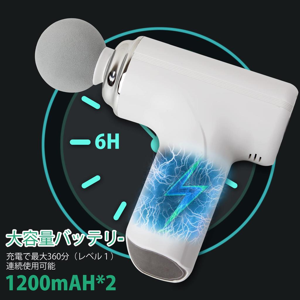 Инструмент для миофасциального расслабления GEEGVV с 6 мощными вибрациями 4 портативных мини-релиза 2400 мАч перезаряжаемый до 4500 вибраций на 15 кг