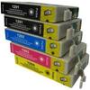 Pack 5 Compatible Cartridges EPSON T1295 -Stylus WorkForce 525 1 Black + 1 FREE and 3 Colors