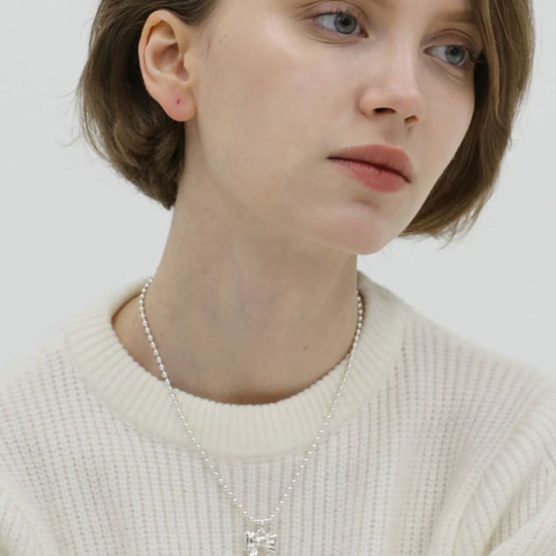 REINDEER [SILVER 925] HOLIDAY BOW NECKLACE 04