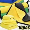 10pcs Microfiber Cleaning Towel Car Cleaning Cloths Professional Detailing Car Drying Microfiber Towel Wash Towel Accessories