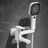 Tuqiu Black Bathtub Shower Set Wall Mounted White Rotatable Bathtub Faucet,Bidet Faucet  Bathroom Bath & Shower Mixer Tap Brass