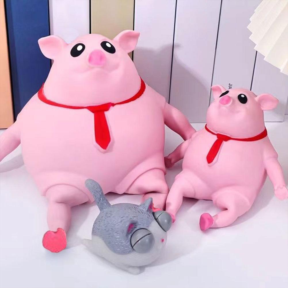 Creative New Pink Pig Stress Relief Toy Decompression Toy Cute Pet Squeezing Animal Little Pig Doll Pinch Fidget Pet Toy for Kid