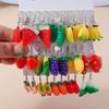 Fashion Resin Simulation Fruits Earrings for Women Pineapple Strawberry Apple Banana Cherry Drop Earrings Girls Jewelry Gifts