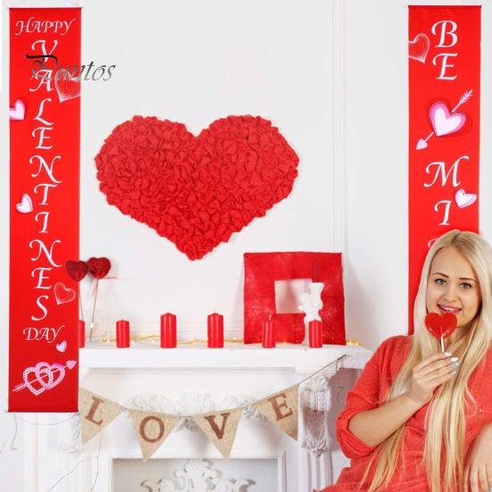 1 пара приветственных знаков на День святого Валентина, привлекательная подвесная вывеска для крыльца для праздничного наружного украшения
