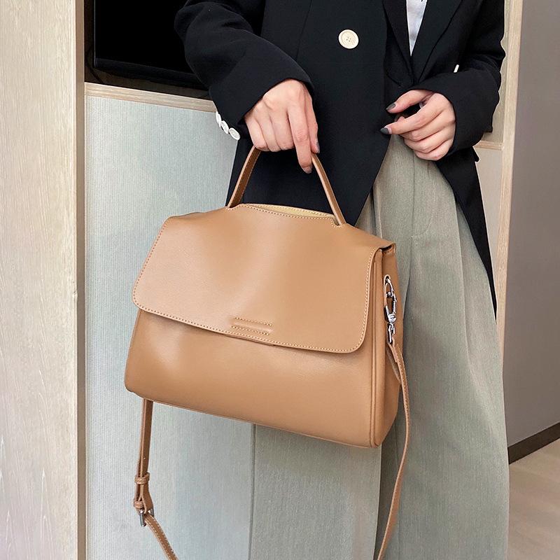 Niche High-grade Leather Large Bag Single Shoulder Crossbody Bag Women's Large Capacity Carrying Genuine Leather Women's Bag