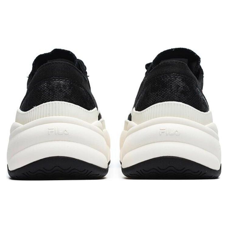 Fila Хлеб Удобные Универсальные Низкие парусиновые кеды Женские кроссовки Черные Белые F12W221318FBG