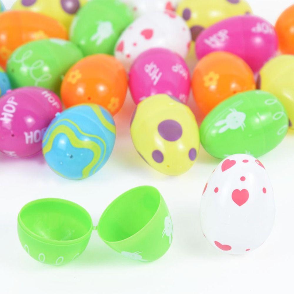 Children's Toys Colourful Easter Egg Fillable Easter Egg Plastic Assorted Eggs DIY Educational Toys