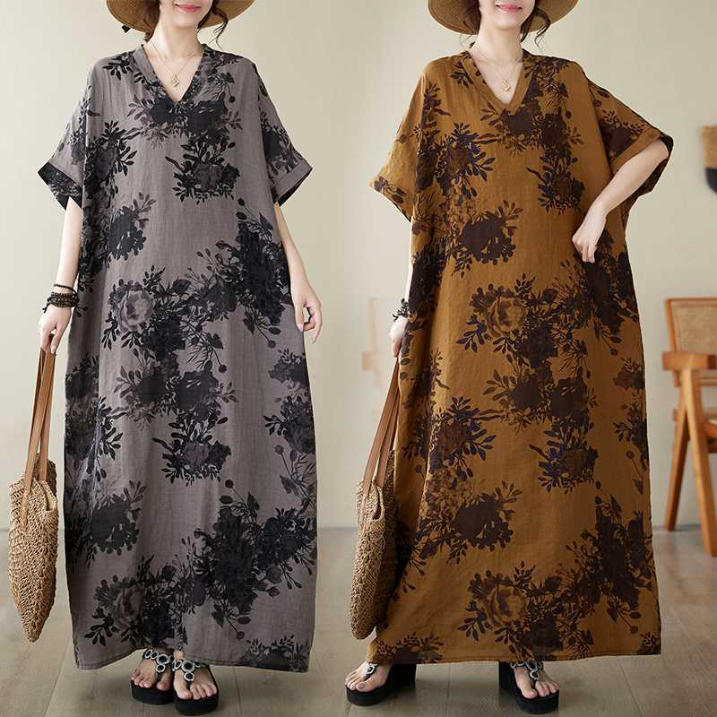 Летнее платье больших размеров для женщин, одежда, длинное платье, хлопок, лен, винтажное, Harajuku, элегантная уличная одежда, макси, пляжные платья
