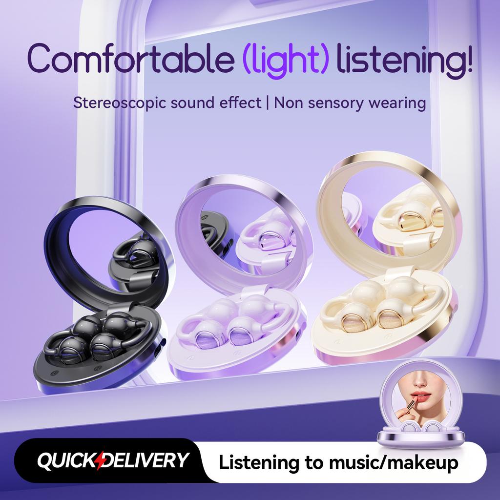Беспроводные Bluetooth 6.0 Наушники зажимные conductive наушники высокое качество звука Earbuds подходят Для Android iOS Тренировка спортзал