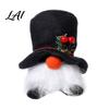 Decorative Holiday Favors Christmas Gnome Figurine Snowflake Knit Hat LED Light Up Rudolph Polyester Hanging Ornaments Doll Nordic Noel Plush