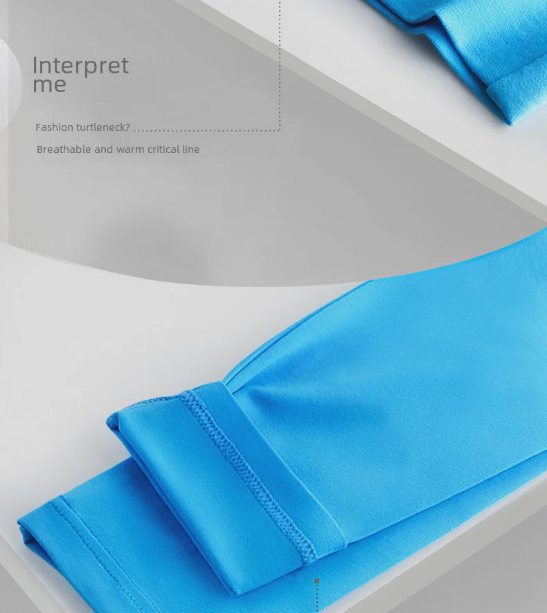 Мужской хлопковый топ с высоким воротником и длинными рукавами — удобная, дышащая осенняя одежда.