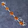 Natural Baltic Amber Gemstone Handmade 925 Sterling Silver Bracelet 7-8" K6R09