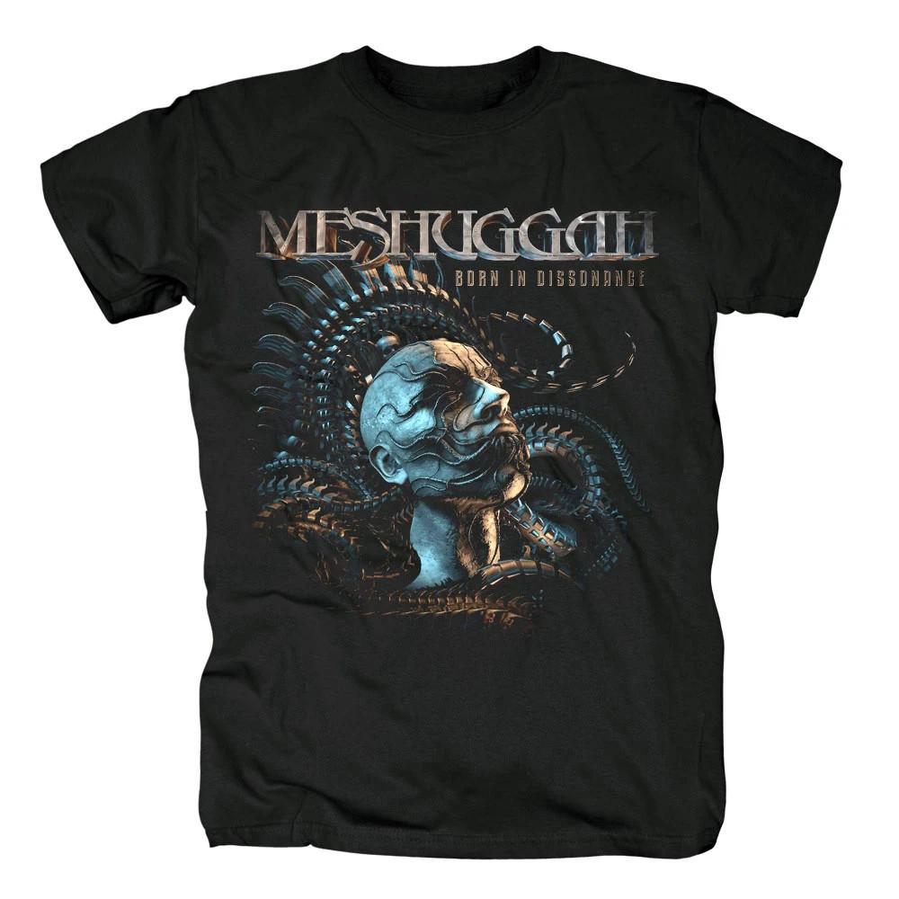 Meshuggah Graphic T-Shirt Short Sleeve Black Cotton Women Men S to 5XL