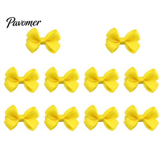 Soft Ribbon Hair Pins for Babies 10Pcs Baby Clips, Bows, Fully Covered Barrette Grosgrain Clip Toddler Bow Clips Girls Infants & Toddlers, No Tugging