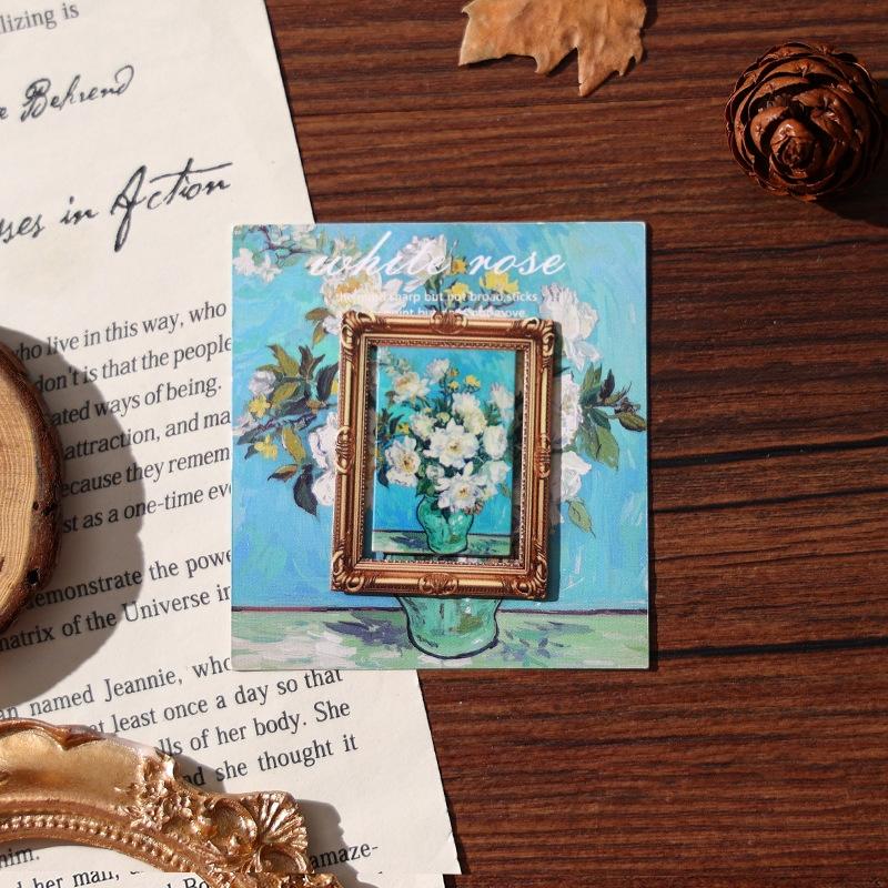 Art Book Marker Vintage Oil Painting Bookmark Gold Plated Bookmark Retro Vintage Metal Bookmark For Fridge Magnet Gift For Book