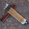 10PCS Bamboo Calligraphy Brush Traditional Chinese Writing Pen Regular Script Writing Brush  Student