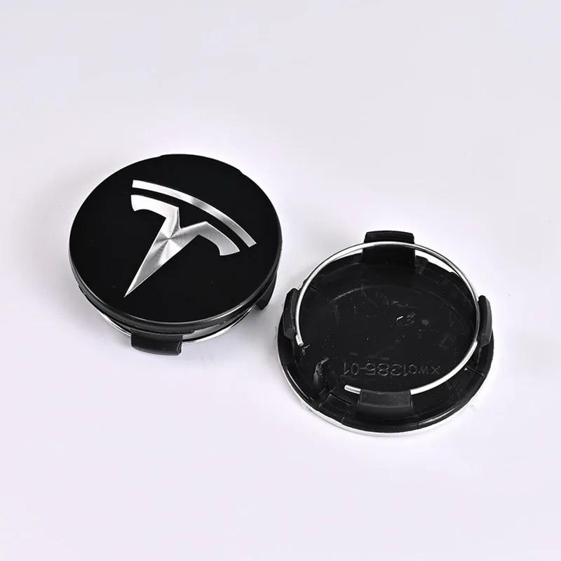 Автомобильная наклейка 2025 Новая Tesla 4 шт./комплект 56 мм Tesla Model 3 Model Y Оригинальные крышки Ступичные колпаки Центральные колпачки колес для Tesla Model Y X S