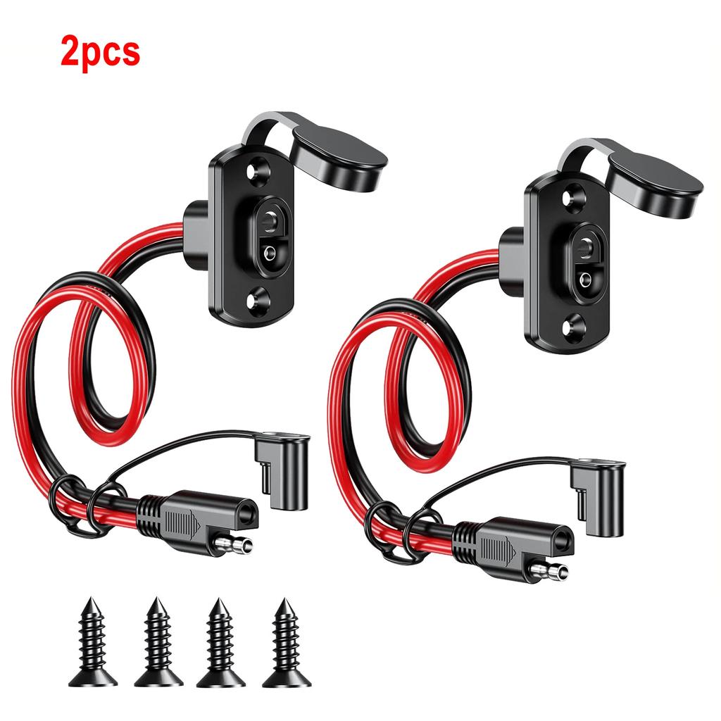 SAE Quick Connector Harness 18AWG Waterproof SAE Extension Cable 50CM Sidewall Port Adapter Male Plug To Female Socket Cable