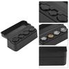 Universal Car Interior Plastic Coin Case Storage Box Holder Change Container Organizer Black