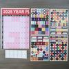 Настенный календарь на год 2025 г. Настенный календарь на целый год на одной странице Планировщик на 12 месяцев с наклейками для офиса и школы