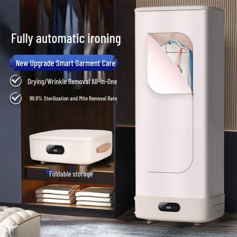 Smart Foldable Automatic Ironing and Drying Machine with Integrated Garment Steamer
