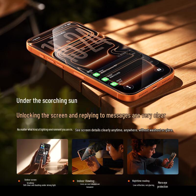 Baseus AR Антибликовый Защитный Экран из Стекла Corning для iPhone 17 Pro