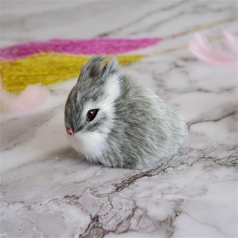 Decoration Lifelike Animal Desktop Furnishings Plush Toys Easter Rabbits Simulation Rabbit Model