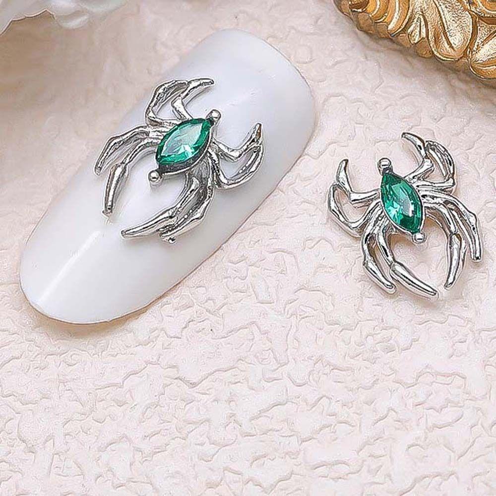 5pcs/set Nail Art Decorations Halloween Spider Nail Rhinestones Manicurist