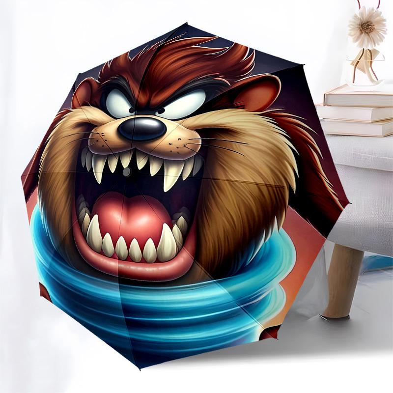 Tazmanian Devil Automatic Opening and Closing, 8 rib Structure Portable Umbrella, Suitable for Men and Women in All Seasons Perfect Gift fo