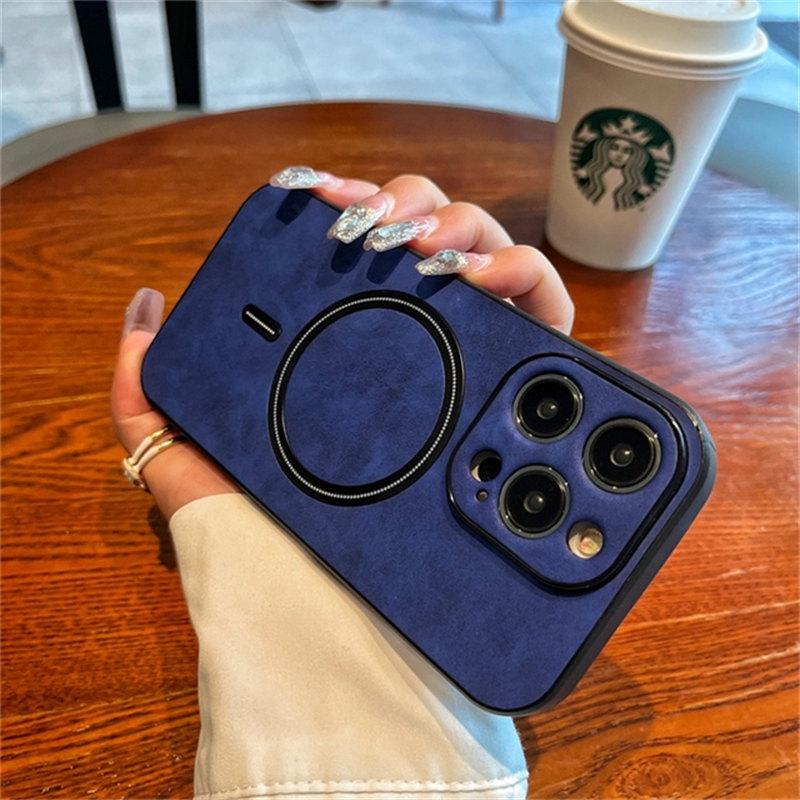 Роскошный магнитный чехол Cortex с беспроводной зарядкой для iPhone 14 13 12 11 Pro Max Plus X Xs XR Magsafe, бампер, противоударный чехол