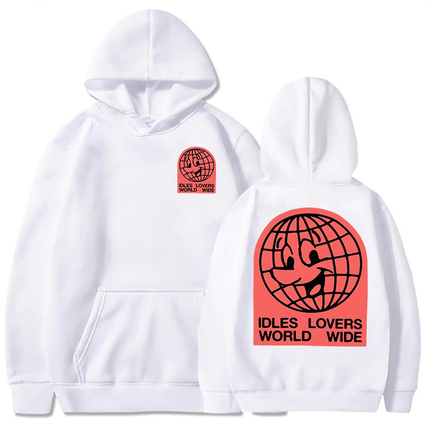 IDLES LOCKED HEART HOODIE Толстовка с длинным рукавом Мода Мужские толстовки с капюшоном Унисекс Уличная одежда Панк Группа Хип-хоп Пуловеры Мужская одежда