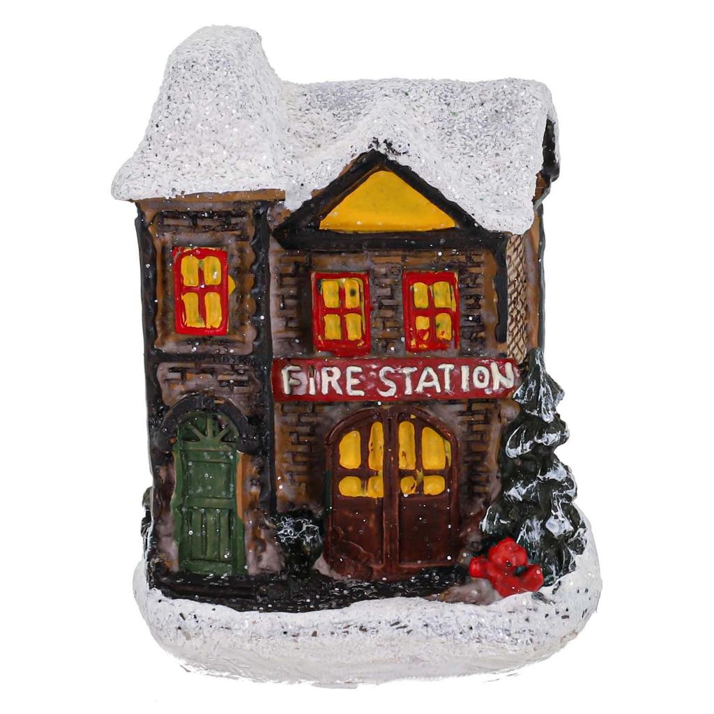 Волшебный светодиодный домик в снежной деревне, коллекционное рождественское украшение