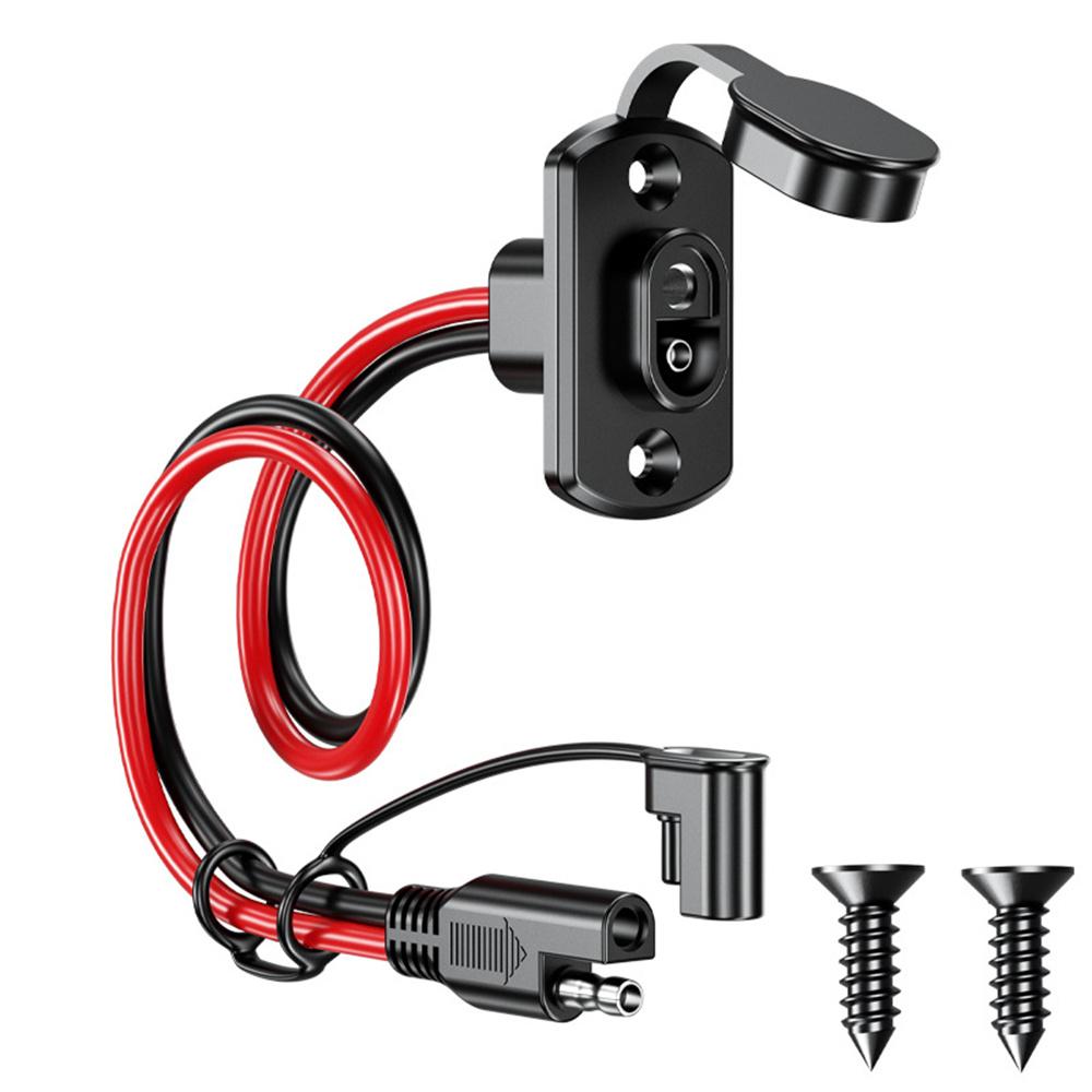 1 x 12AWG 30CM SAE Power Socket Extension Connector Cable For Motorcycle Battery