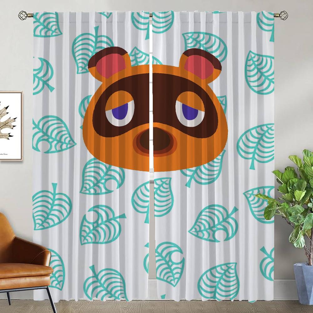 Блэкаут штора для комнаты 2 панели Animal Crossing шторы перегородка для детской комнаты домашний интерьер шторы шторы тюль для спальни