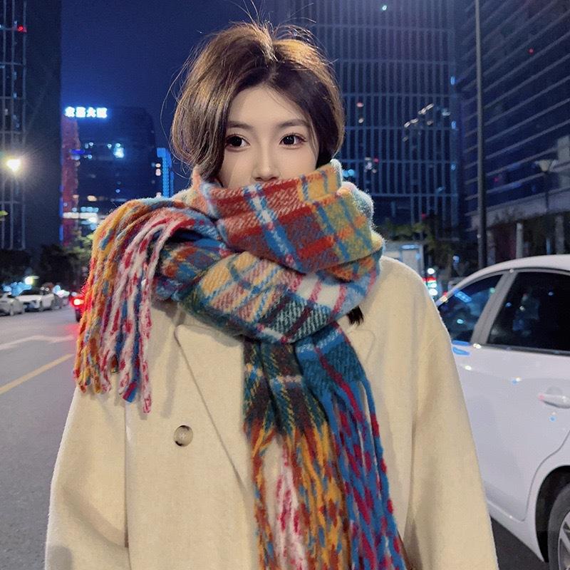 Men's quality solid color scarf autumn and winter high sense versatile imitation cashmere shawl thickened warm scarf women's wholesale